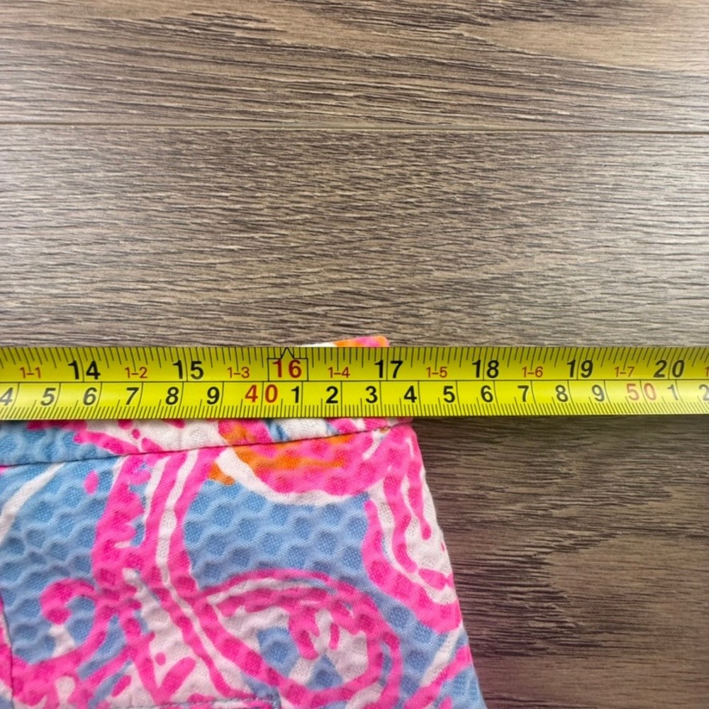 Lilly Pulitzer Adie Shorts Textured Cotton Feeling Tanked Bright Summer Preppy 8 - Picture 3 of 12